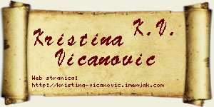 Kristina Vicanović vizit kartica